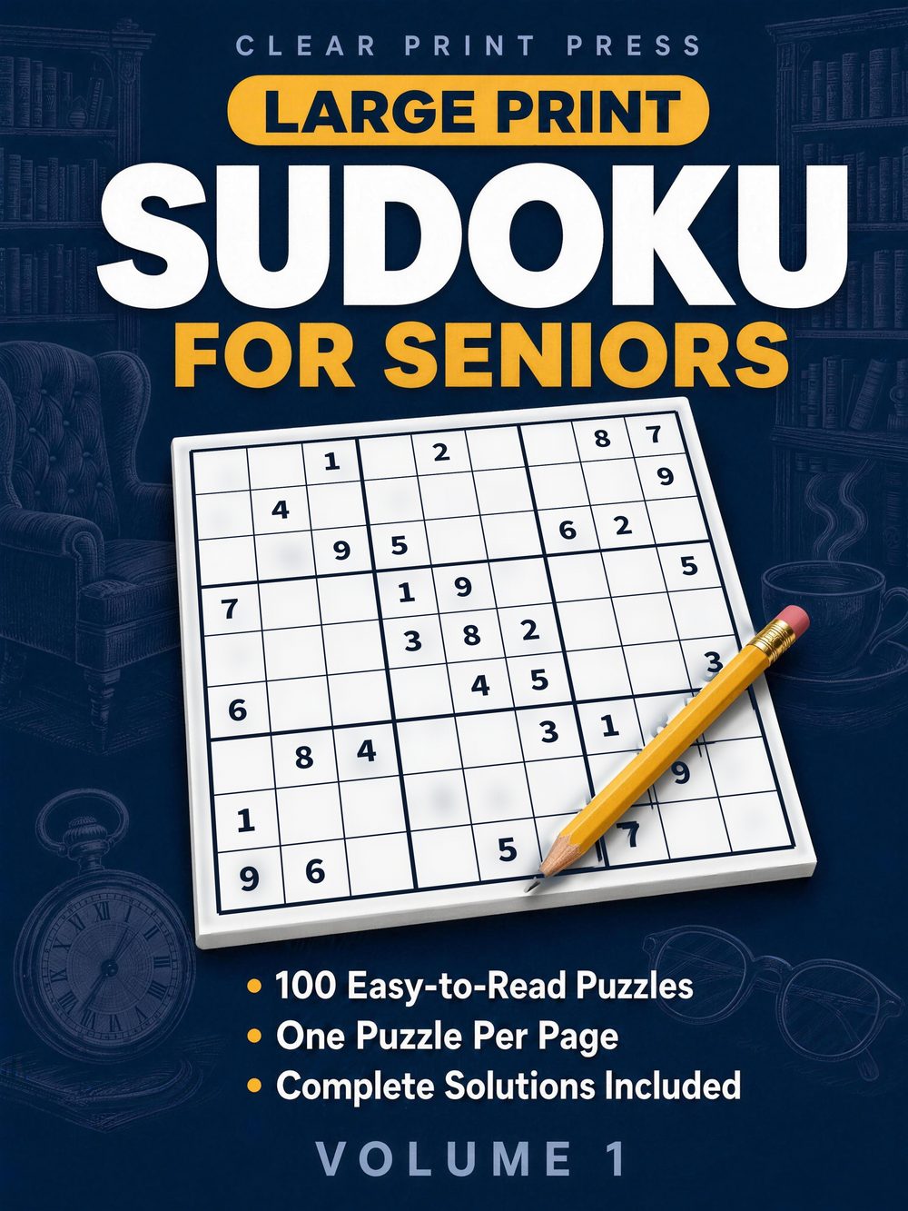 Large Print Sudoku for Seniors, Volume 1 — book cover